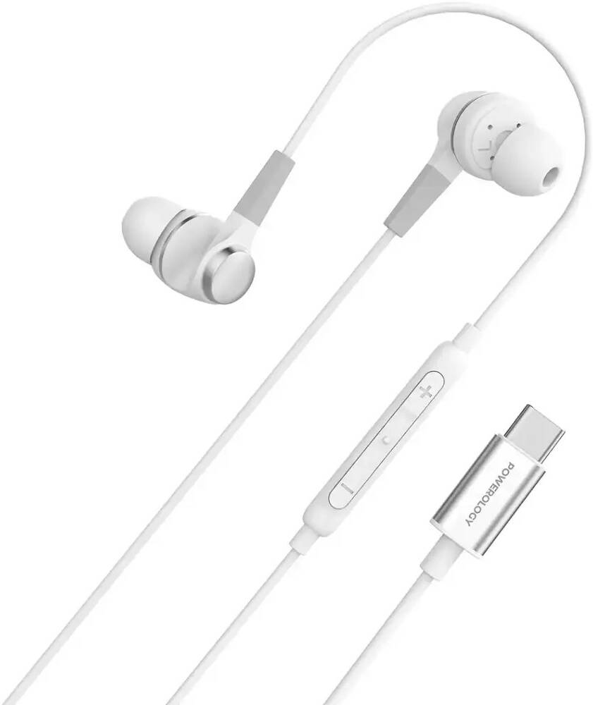Powerology Type-C Stereo Wired Earphones