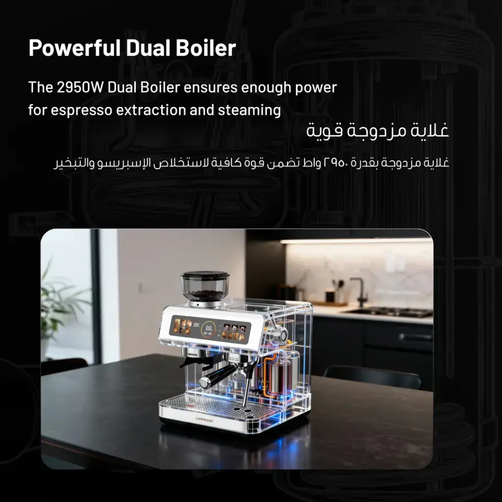 LePresso Deliziosa Dual Boiler Semi Automatic Coffee Machine