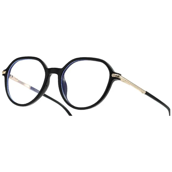 Porodo Lifestyle Round Frame Anti Blue Light Glass - Black