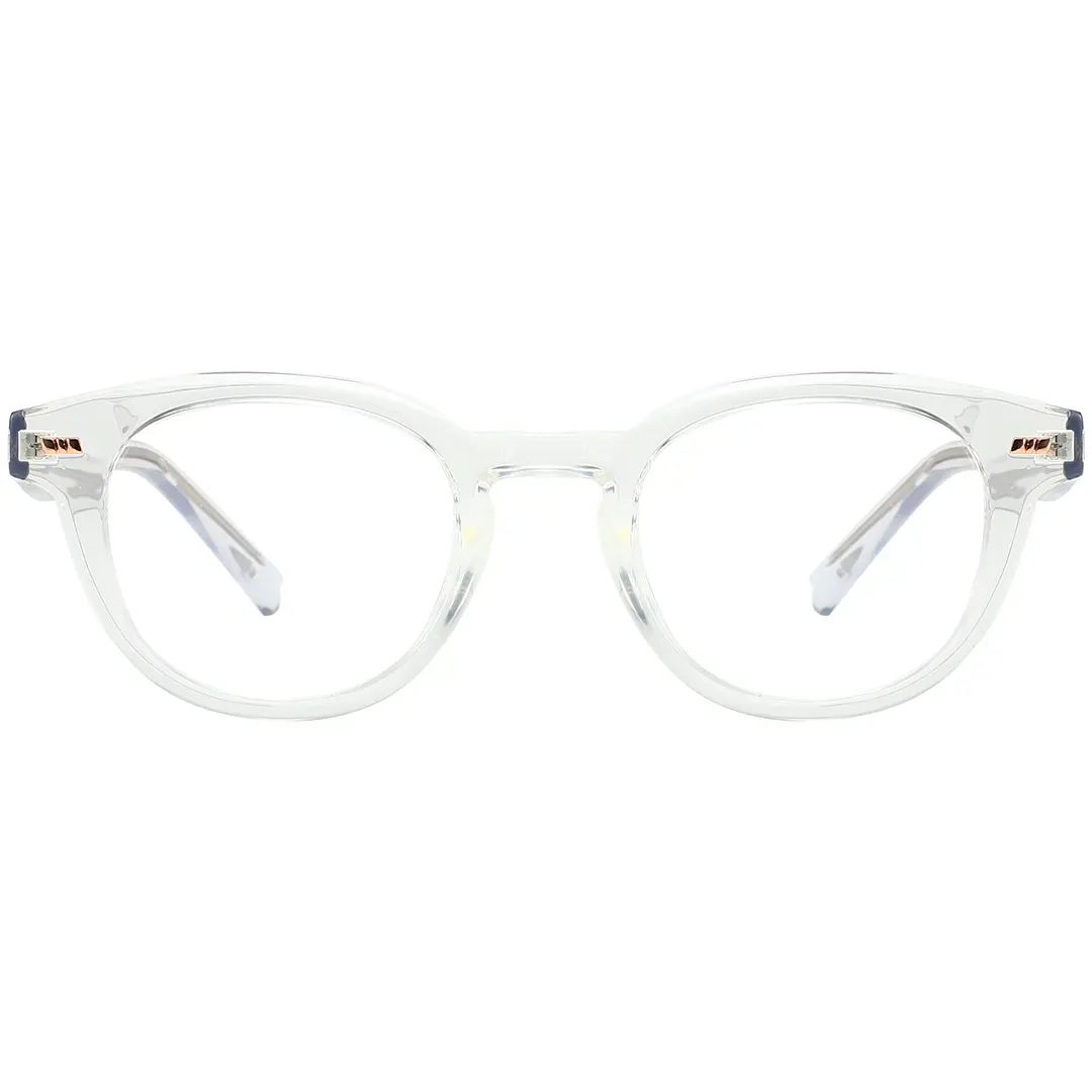 Porodo San Marino Lifestyle Retro Inspired Round Frame Anti Blue Light Glass Transparent