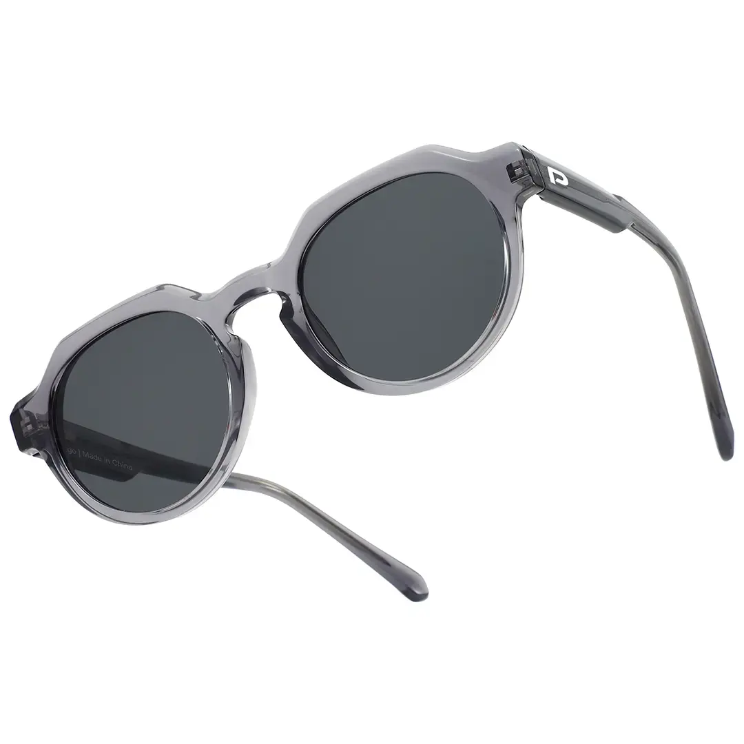 Porodo Montago Lifestyle Distinct Geometric Frame Sunglass With Polarized Lens - Silver