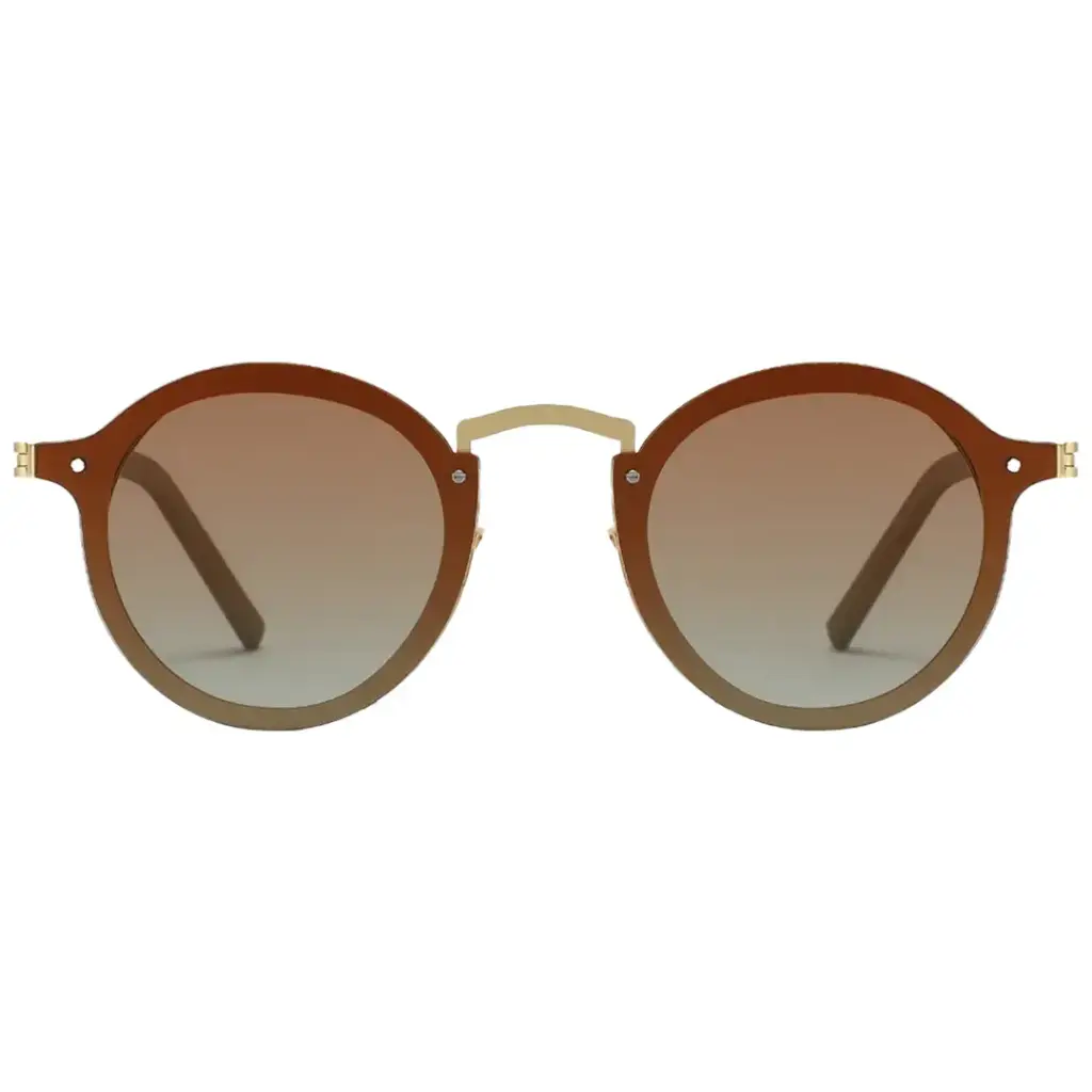 Porodo Riviera Lifestyle Elegant Round Frame Sunglasses With Manual Adjustable Darkness Control