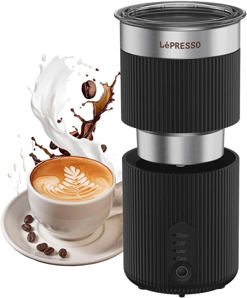 LePresso FoamFlex Milk Frother 500ml with Detachable Base
