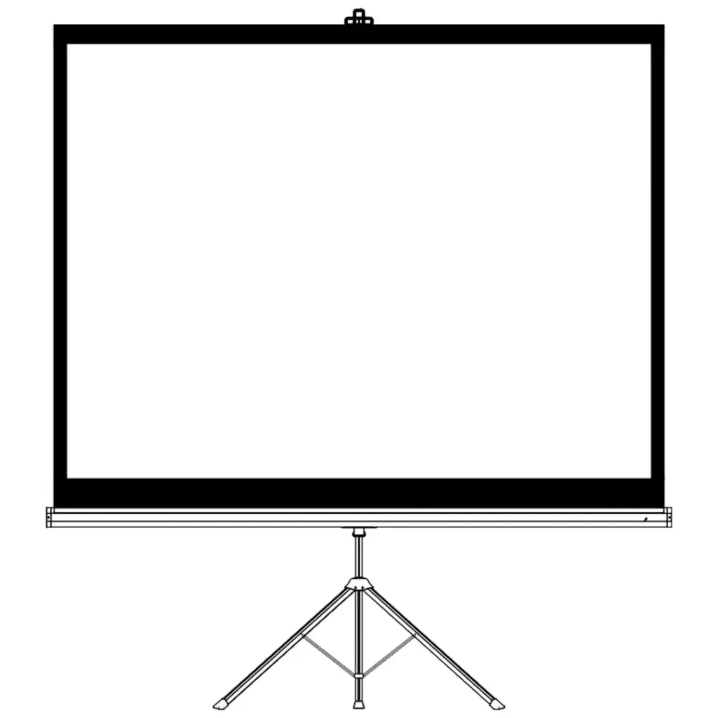 Porodo 100" Projector Screen 4:3 With Tripod - White