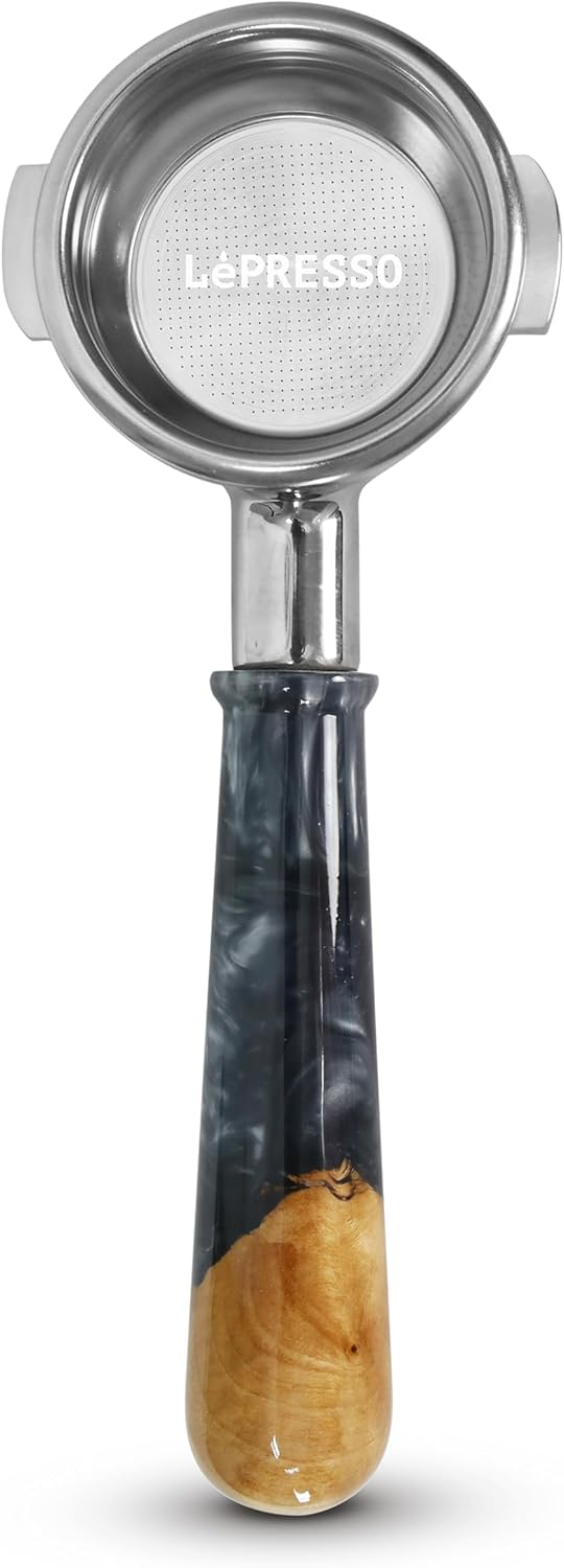 LePresso 58mm Bottomless Portafilter with Wood Handle