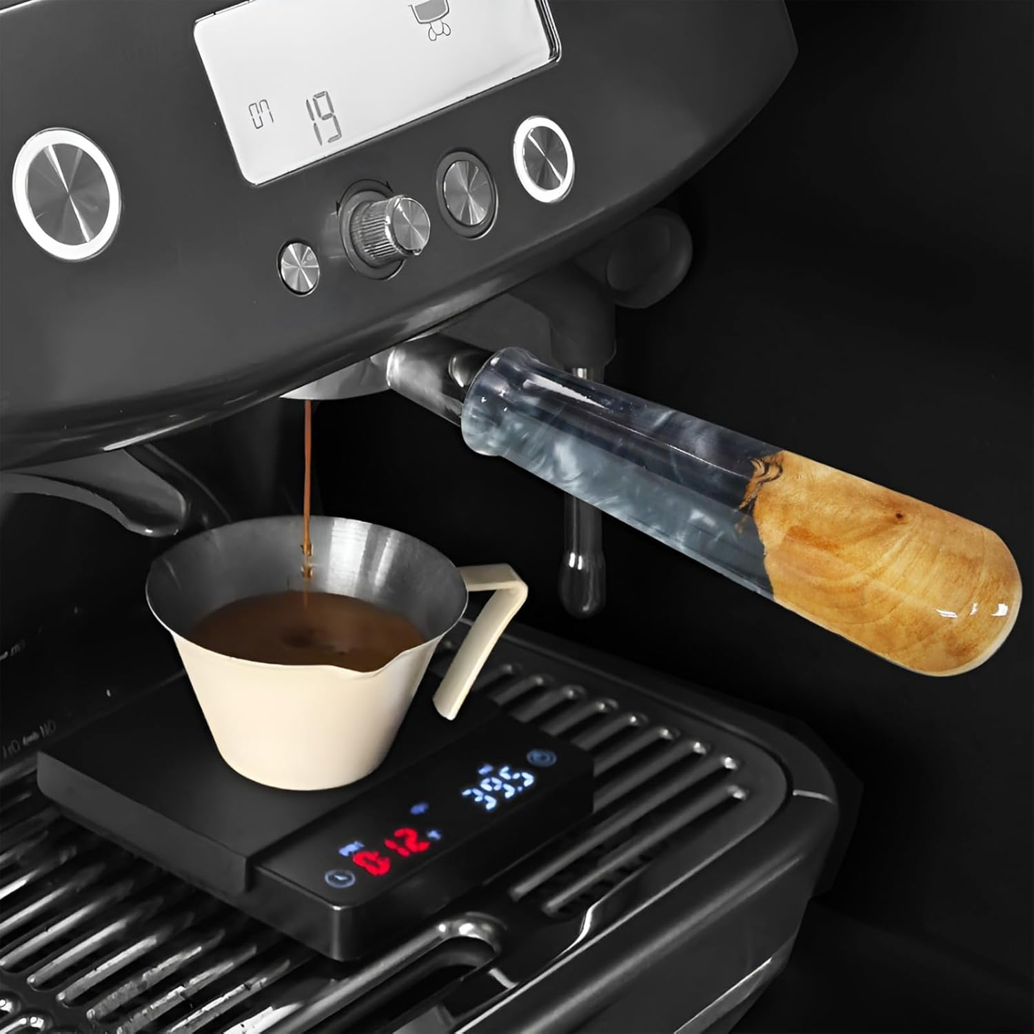 LePresso 58mm Bottomless Portafilter with Wood Handle