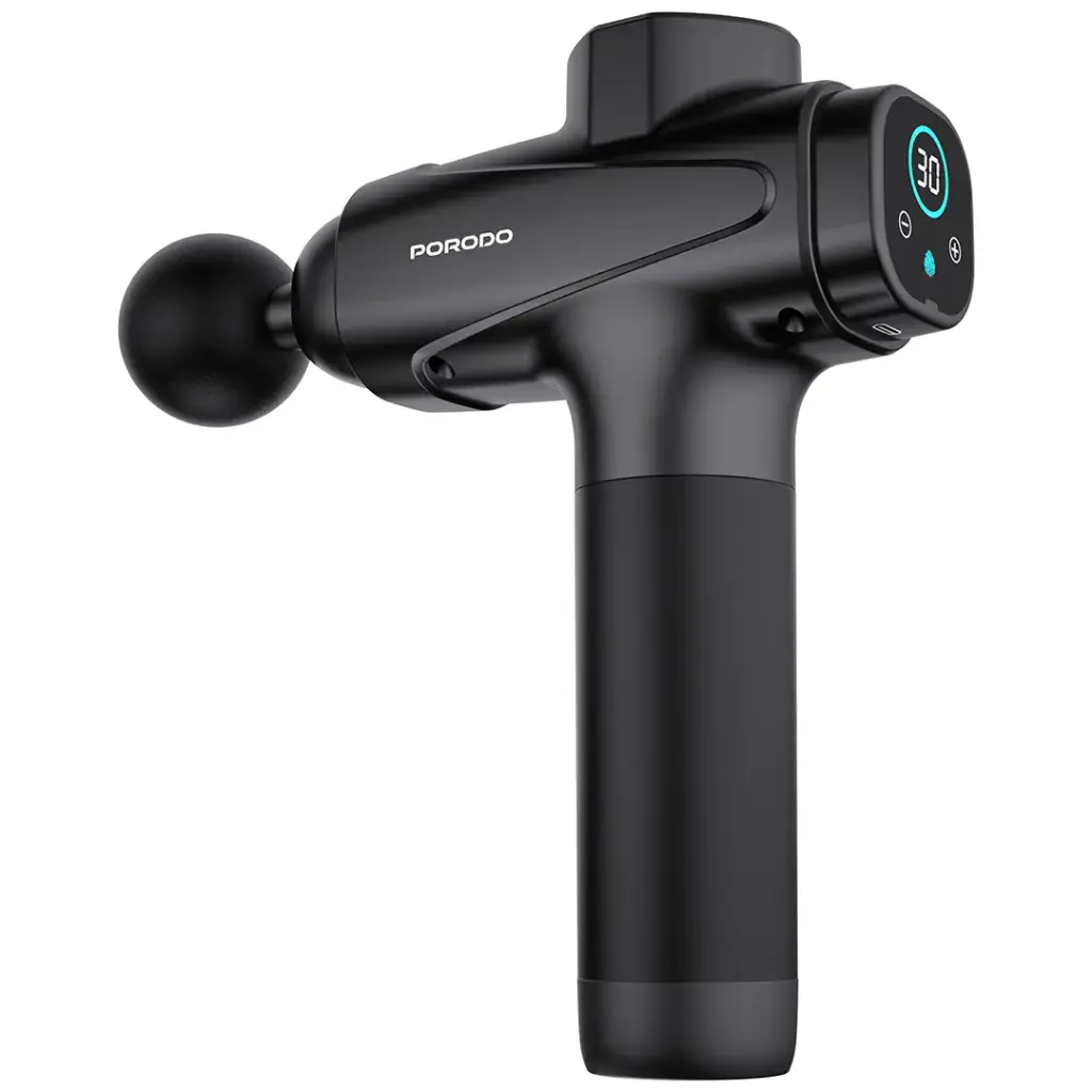 Porodo Lifestyle Multi Head 30 Speed 6 Heads Massager with Touch Display - Black
