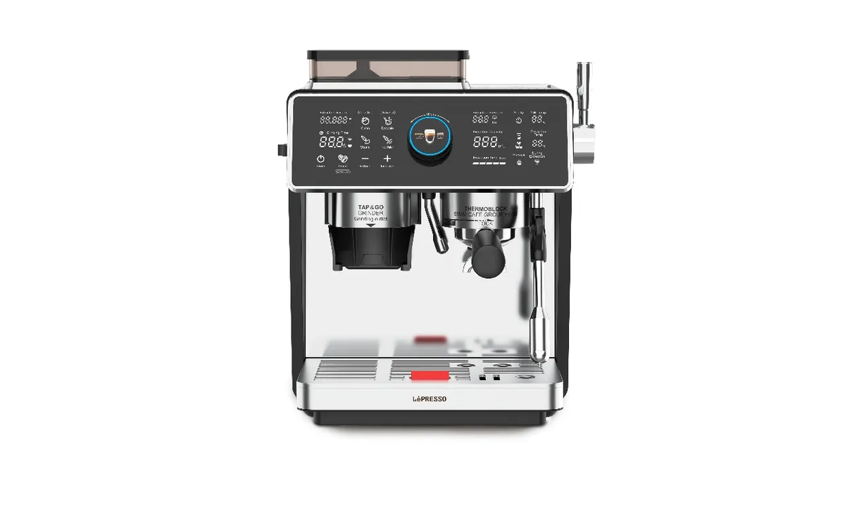 LePresso Viventé Semi-Automatic Dual Boiler Coffee Machine with Touch Display - Silver