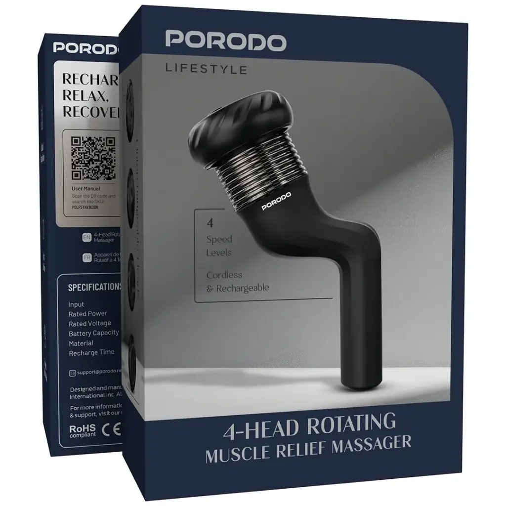 Porodo Lifestyle Portable Handheld Multi-Speed Rotating massager with