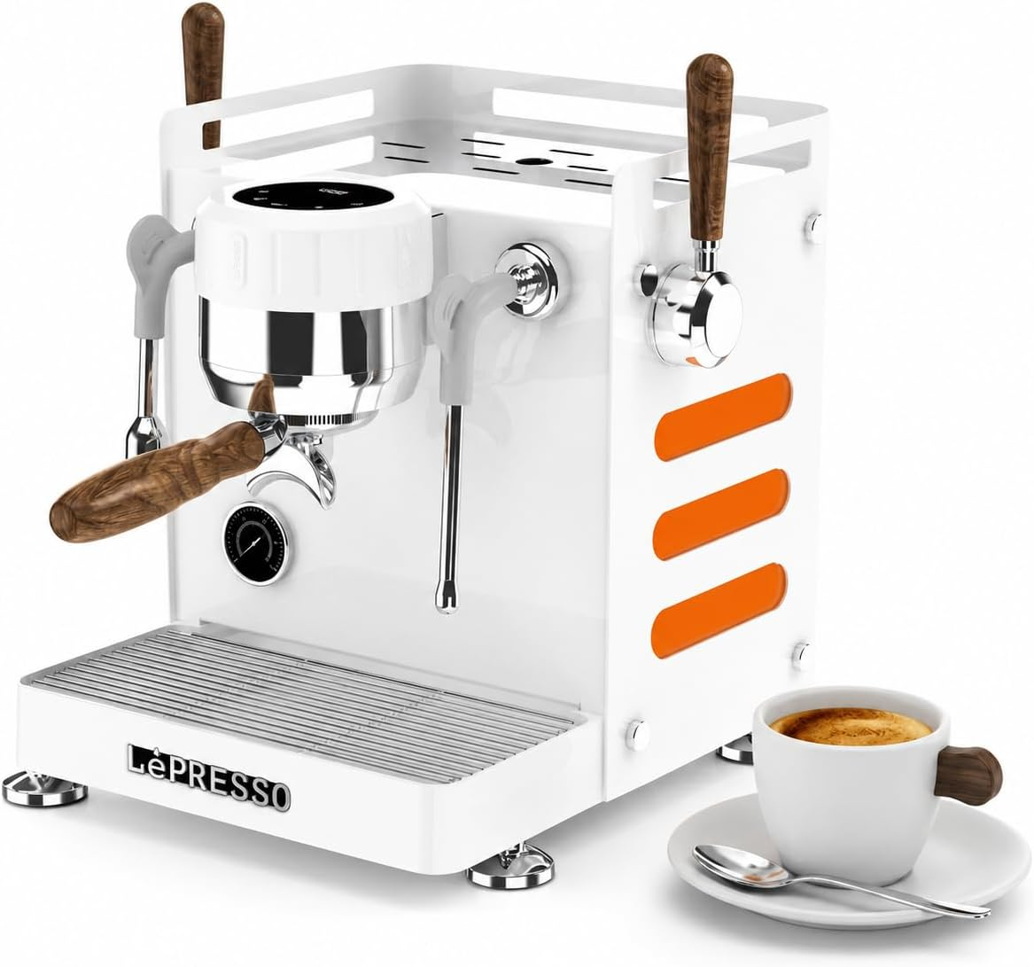 LePresso Bellissimo Triple Boiler 15 Bar Coffee Machine with Dual Italian Pump - Wh