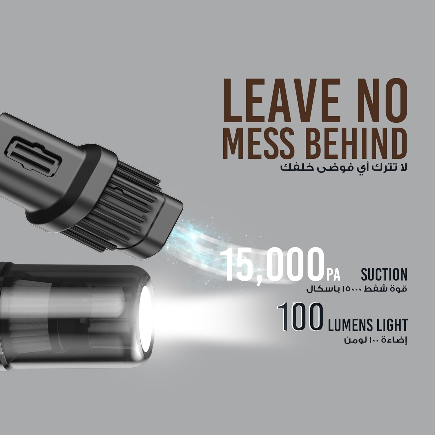 LePresso EspressoVac Portable 15000Pa Vacuum Cleaner (Suction & Blower) with Multip le Heads and Torch