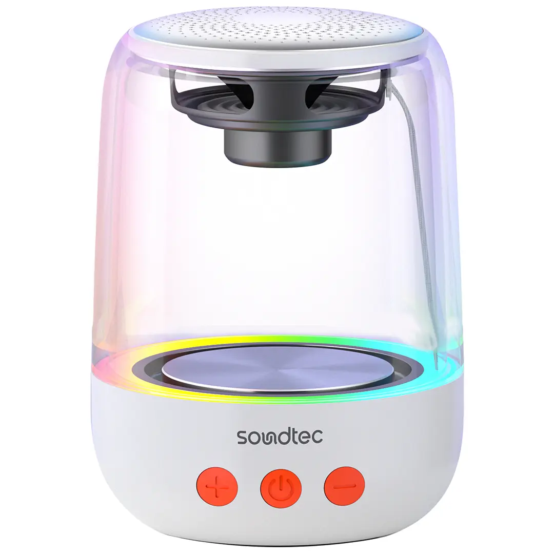 Porodo Soundtec Crystal-Glow RGB Portable Bluetooth Speaker 5W*1 1000mAh