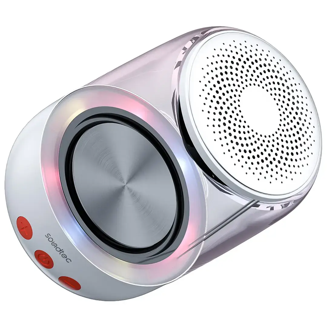 Porodo Soundtec Crystal-Glow RGB Portable Bluetooth Speaker 5W*1 1000mAh
