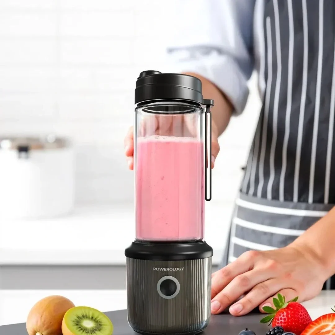 Powerology Press & Refresh Portable Blender 450ml 2500mAh 6 Blades 126W