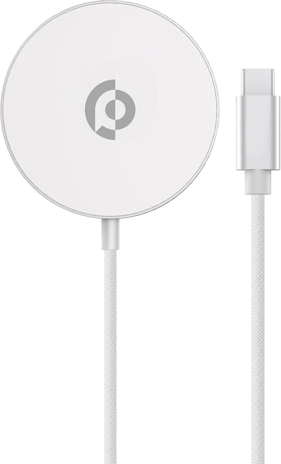 Powerology MagNova Braided Magsafe Charger with QI2.2 25W - Silver