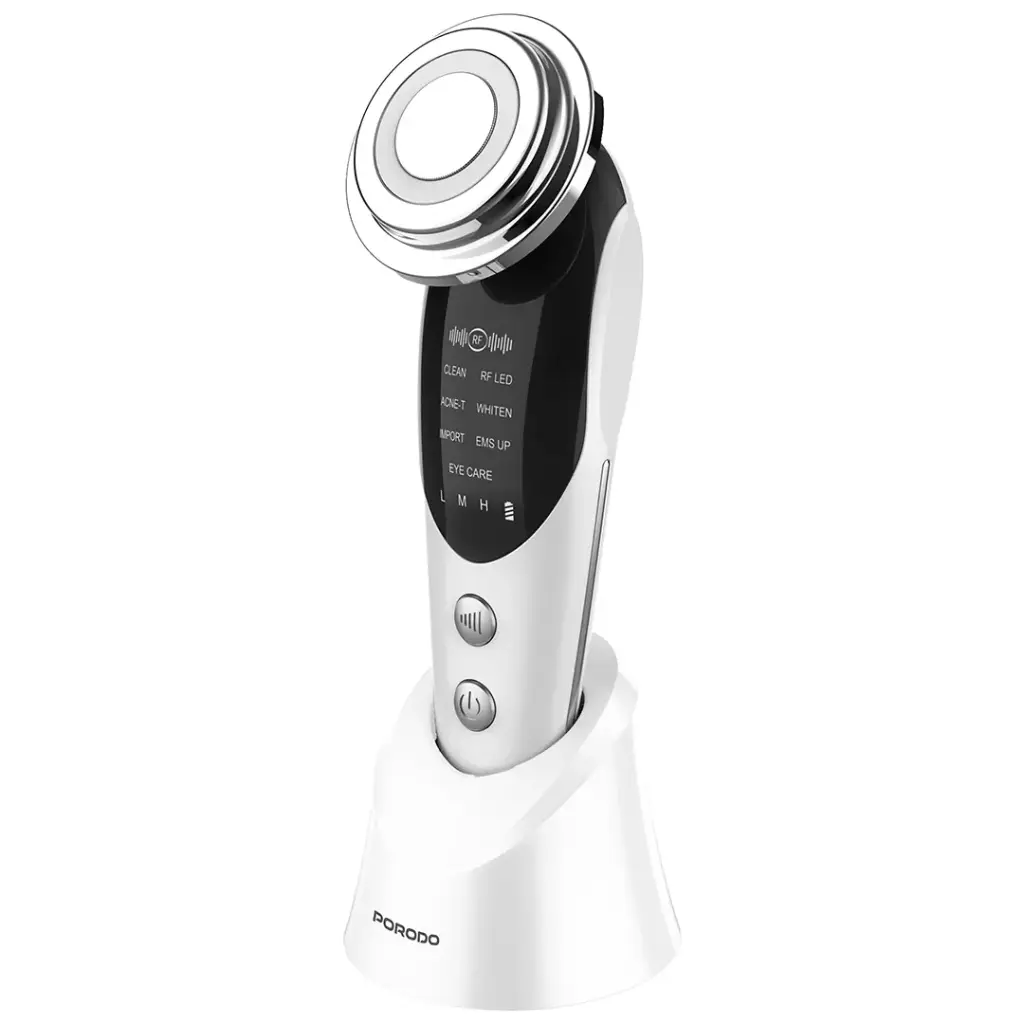 Porodo 7 in 1 Multifunction Beauty Facial massager- White