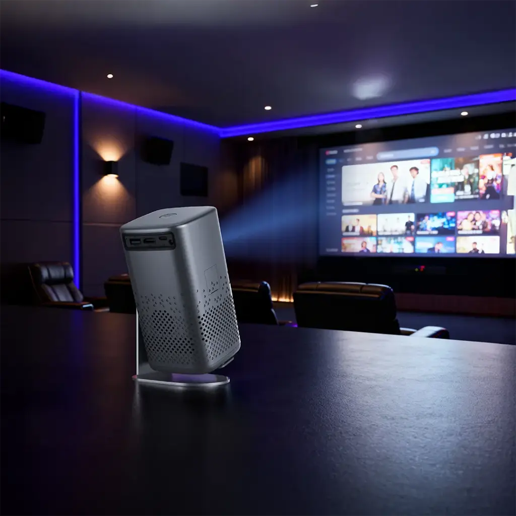 Porodo Gobo Lifestyle Portable Projector with stand 2H playtime 1080p 150 Lumens