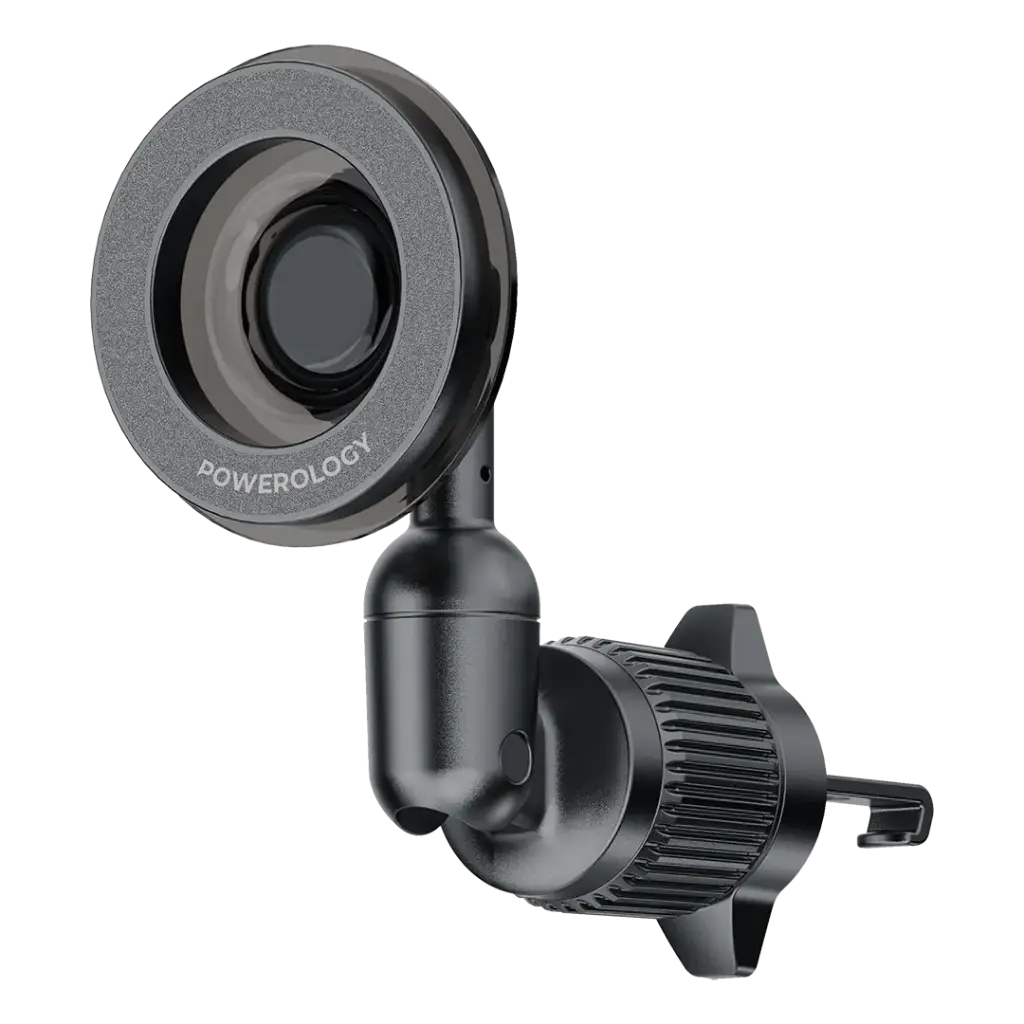 Powerology Logan Magsafe 360 Degree Rotation Head Car Phone Holder - Black