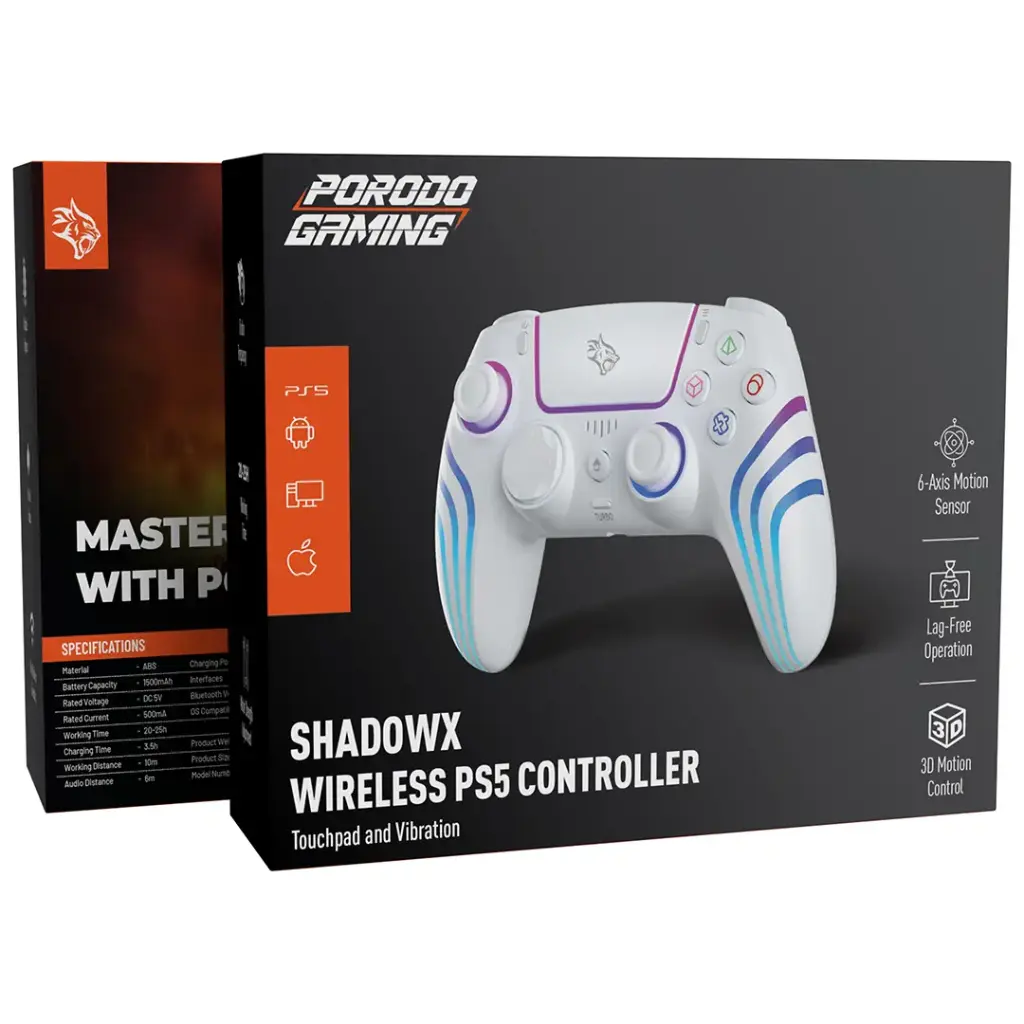 Porodo Gaming Shadowx PS5 Controller - White