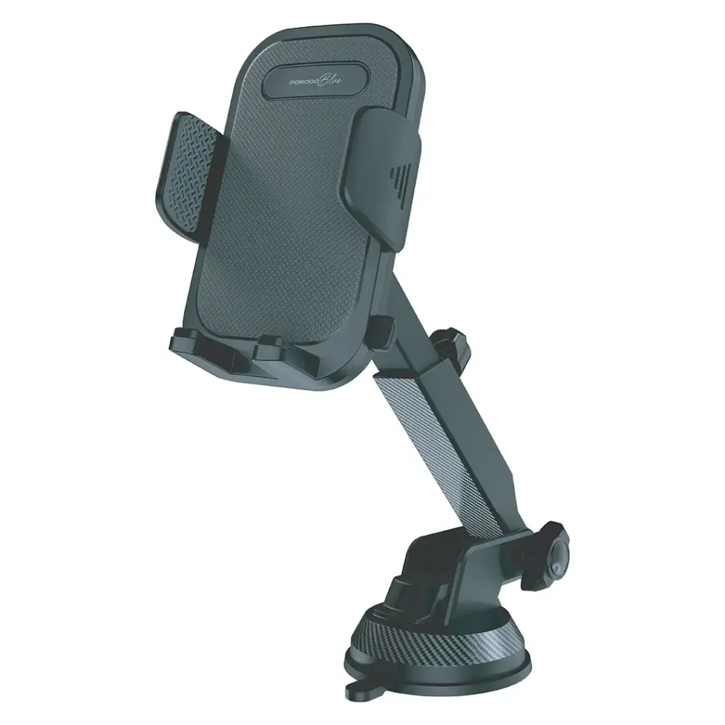 Porodo Blue Cradle Suction Car Phone Mount - Black