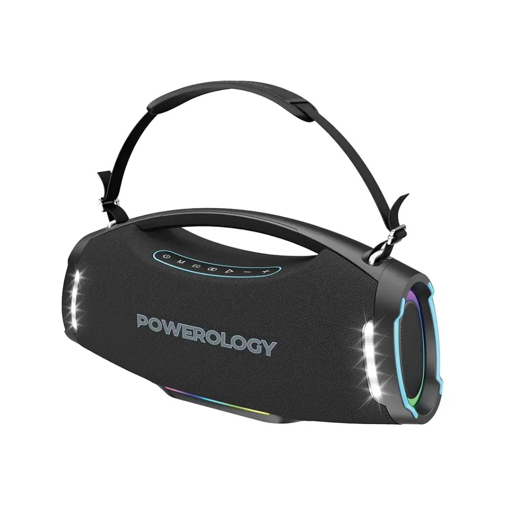 Powerology Rock 170W R.M.S & 350W MAX Speaker with 16000 mAh Battery - Black