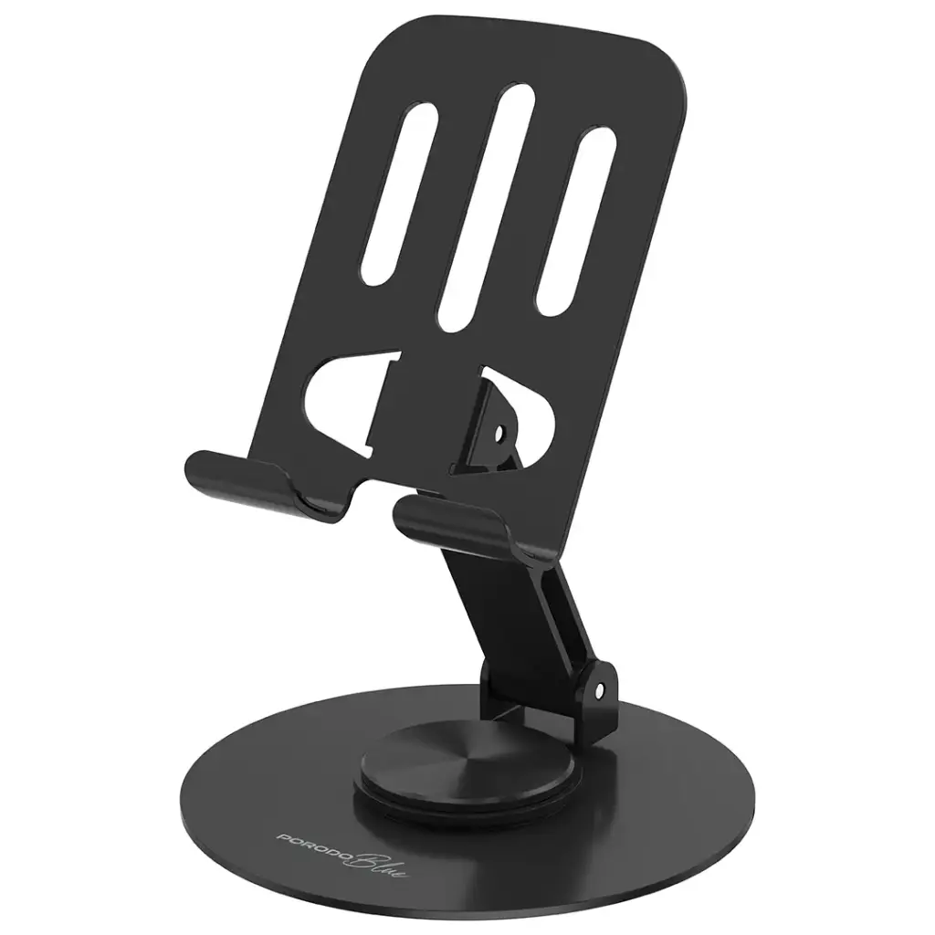 Porodo Blue 360 Degree Rotating Desktop Phone Holder - Black