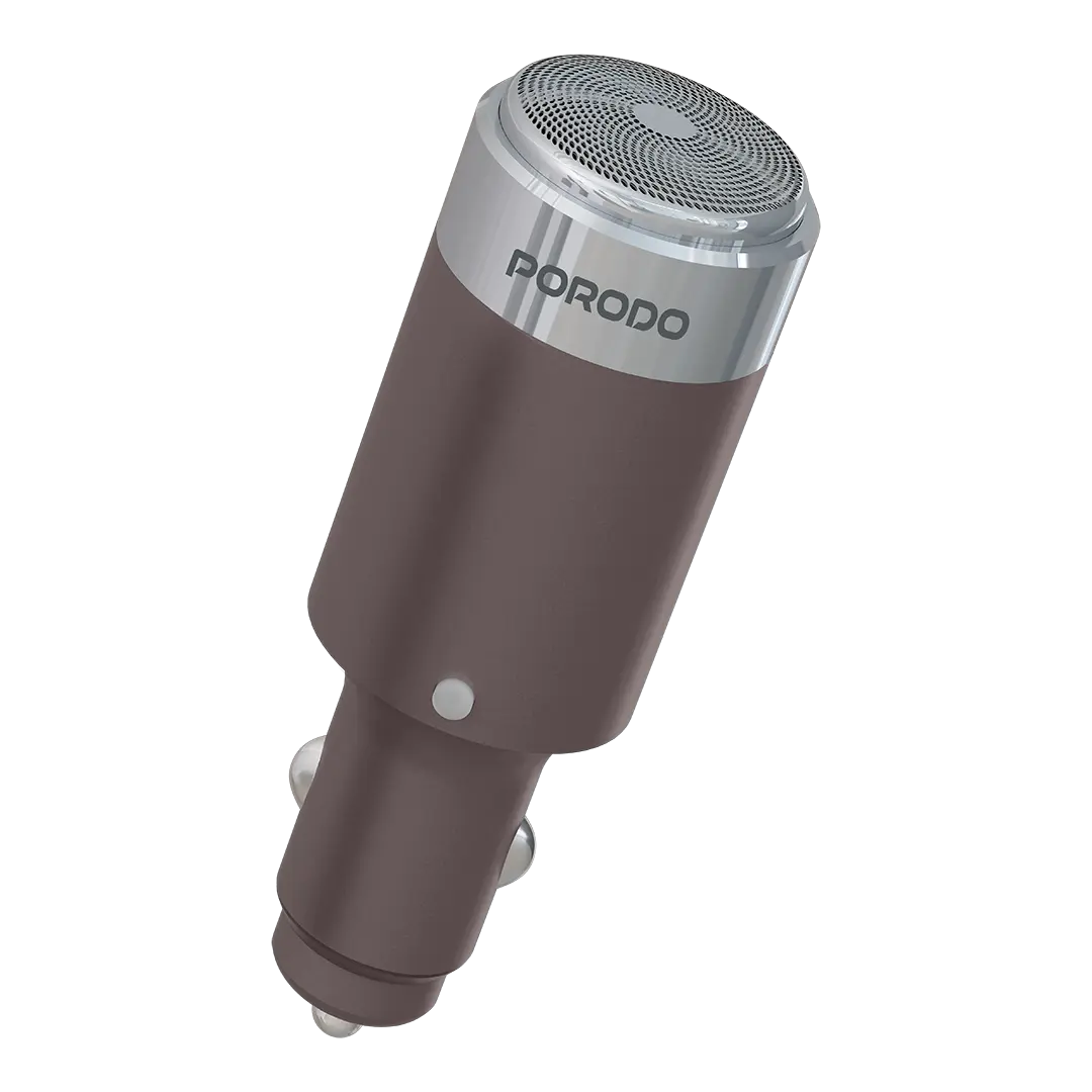 Porodo Shave N Drive PD 30W Car Charger With Shaver - Mettalic Brown