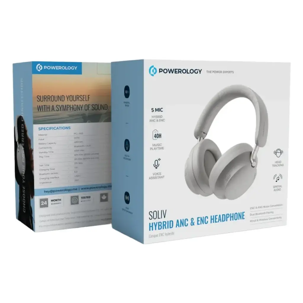 Powerology Soliv Hybrid ANC+ENC With Spatial Audio