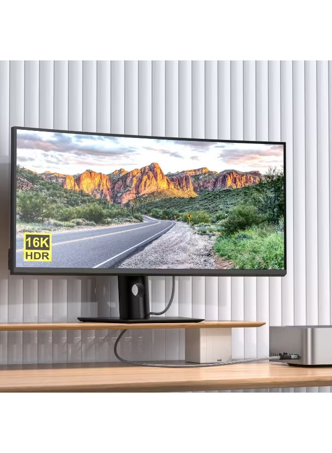 Powerology 16K HDMI to HDMI V2.2 Cable 2M - Grey