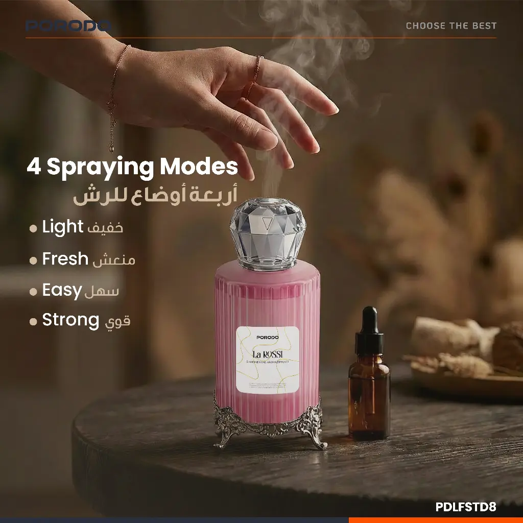 Porodo Lifestyle 120 ML Aroma Diffuser with Diamond Head