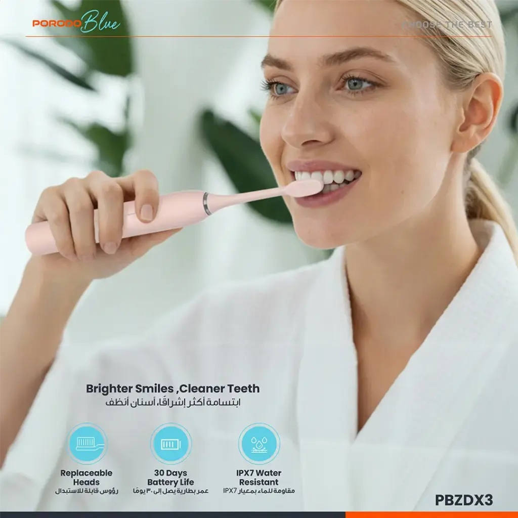 Porodo Blue Electric Toothbrush -PINK