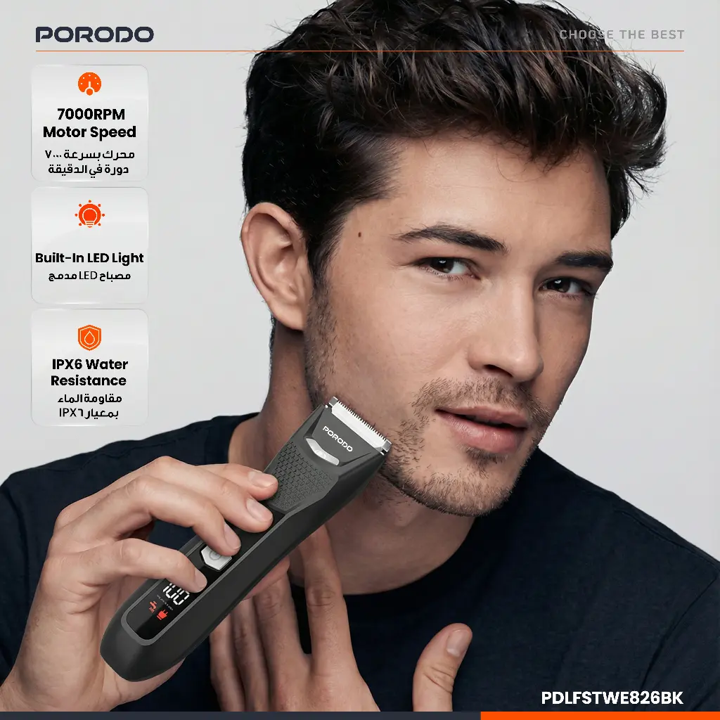 Porodo Lifestyle Menzo 600mah Rechargeable Trimmer