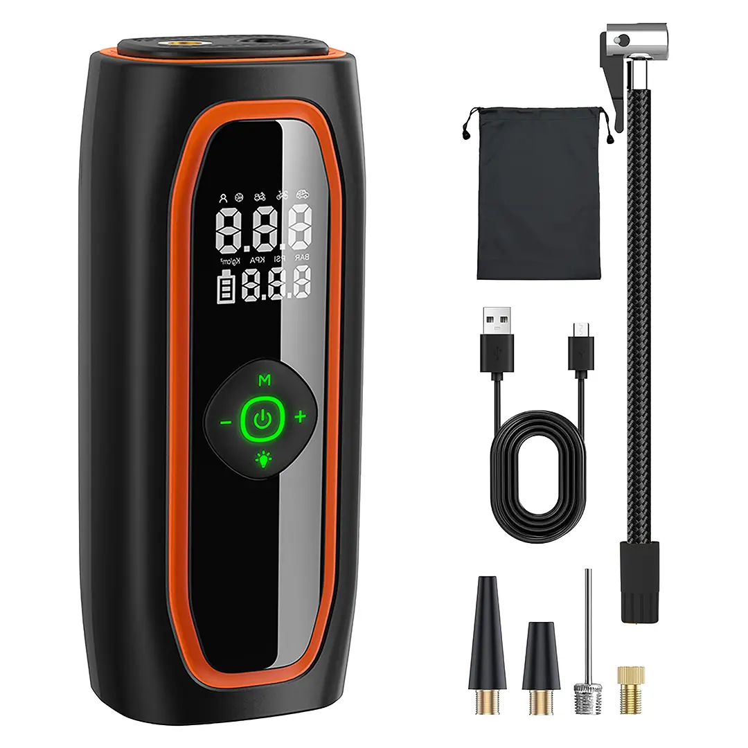 Porodo Voltair 120w Car Tire Inflator with 7500 mAh Battery- Black PDGA08