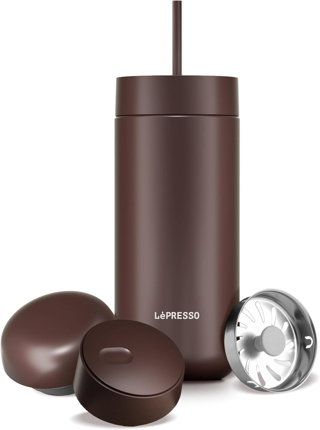 LePresso TripleQuench Insulated 590ml Double Wall with 3 Lid Tumbler