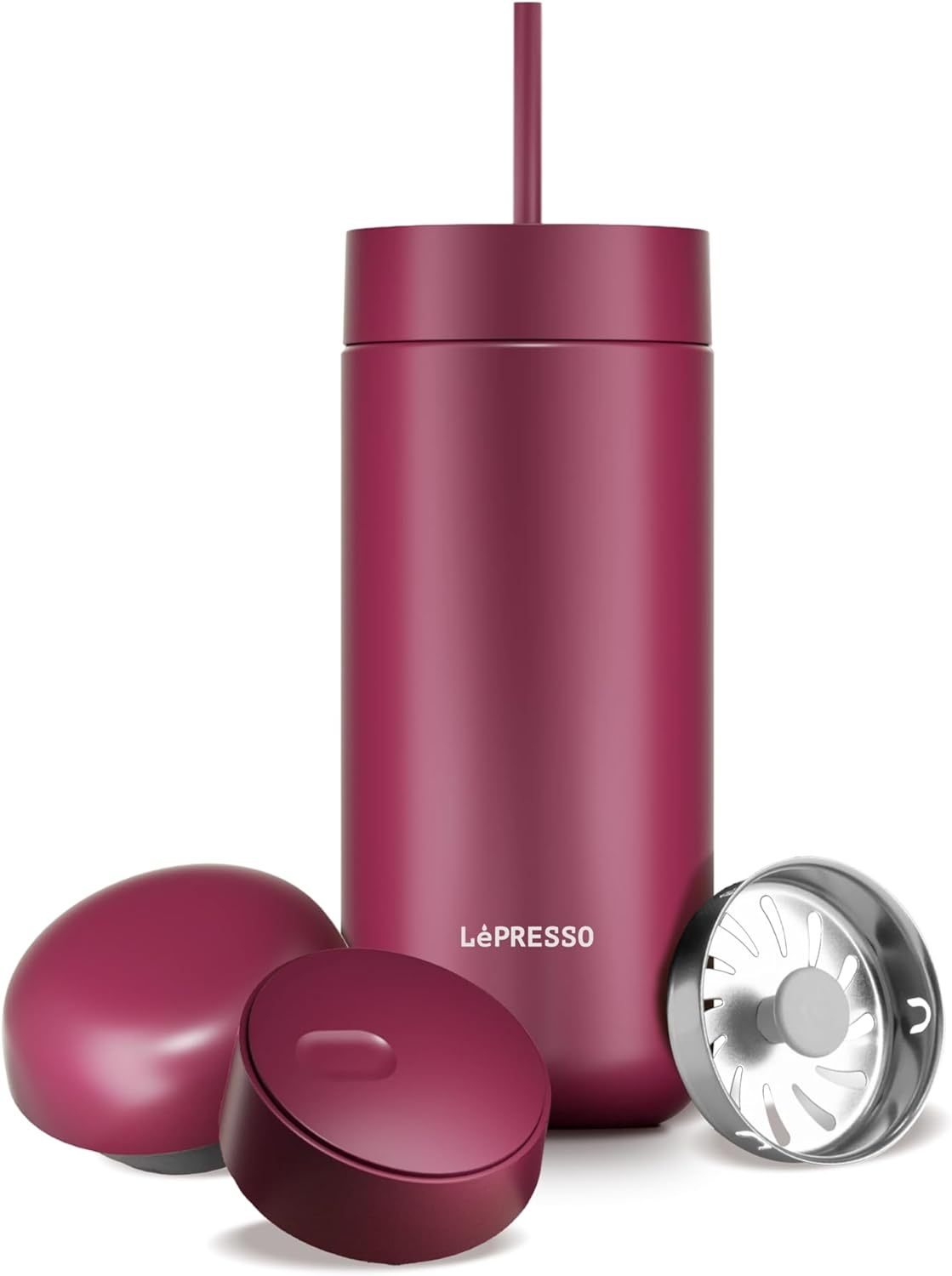 LePresso TripleQuench Insulated 590ml Double Wall with 3 Lid Tumbler
