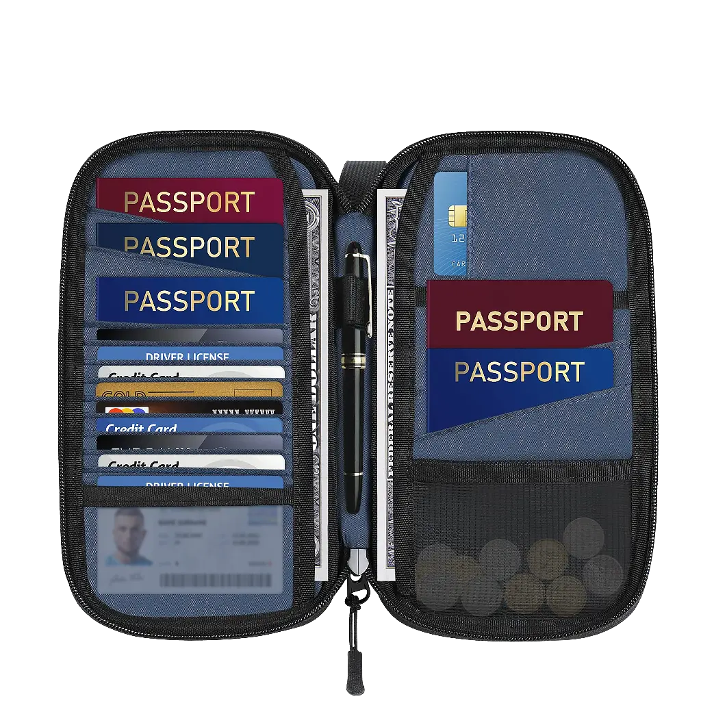 Porodo Lifestyle Milano Passport Holder - Black