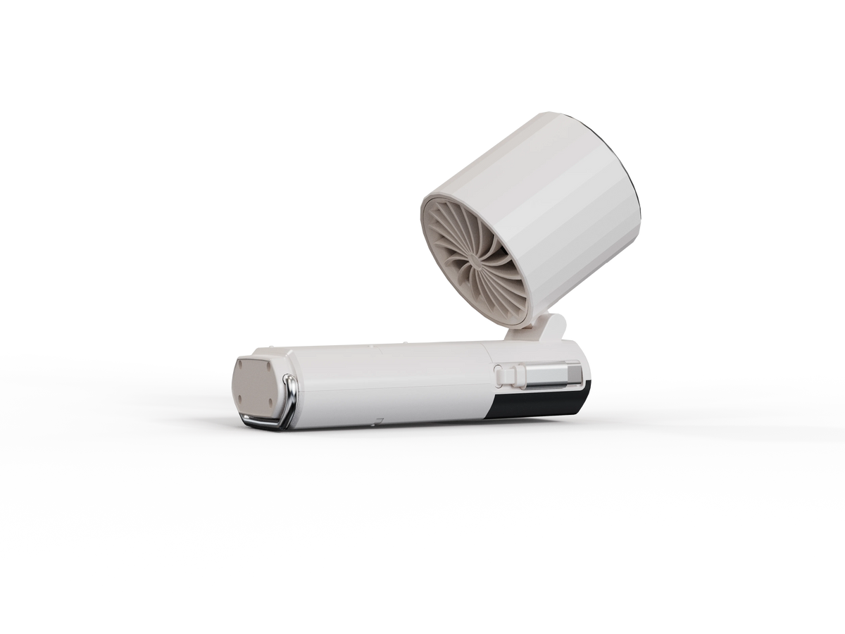 Porodo lifestyle Chillo Plus portable Fan with Retractable Cable & 6000mAh Power Bank – White
