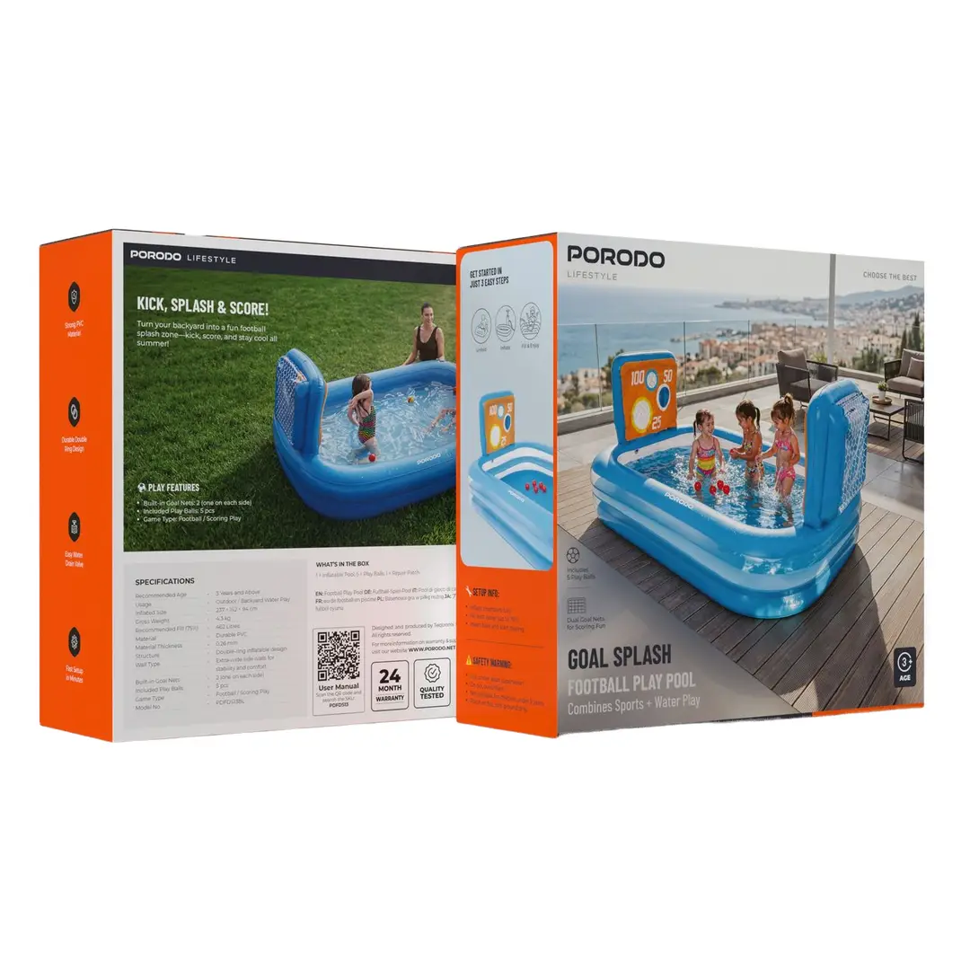 PORODO LIFESTYLE GOAL SPLASH FOOTBALL PLAY POOL-BLUE