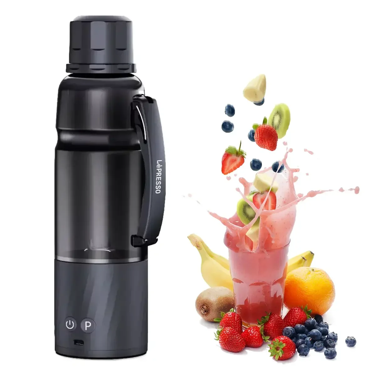 LePresso Juvelix Portable 600ml Juicer Blender - Black