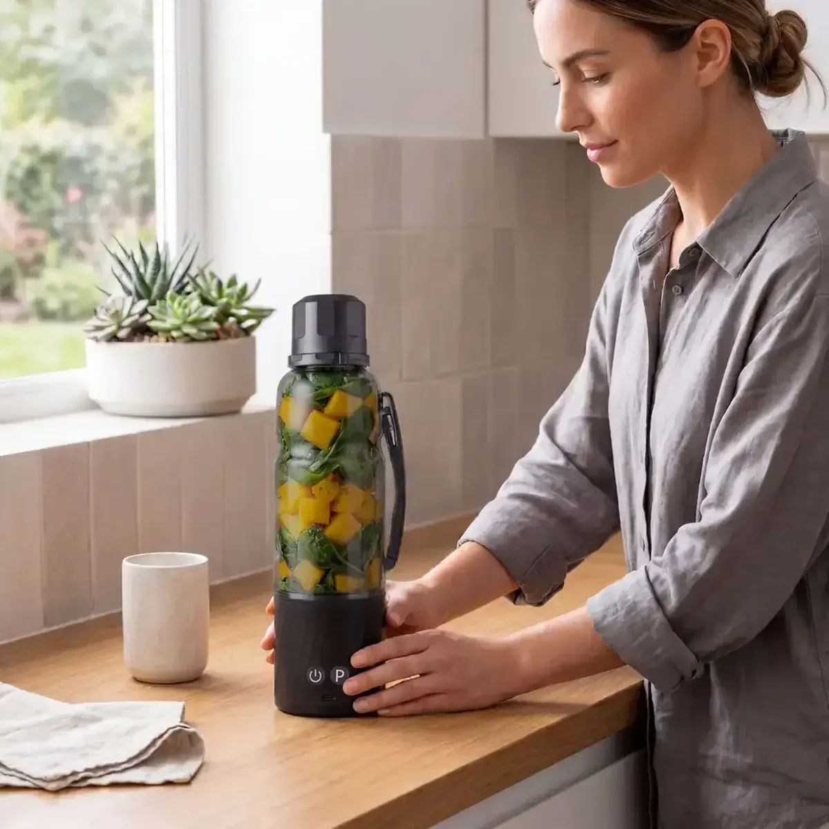 LePresso Juvelix Portable 600ml Juicer Blender - Black