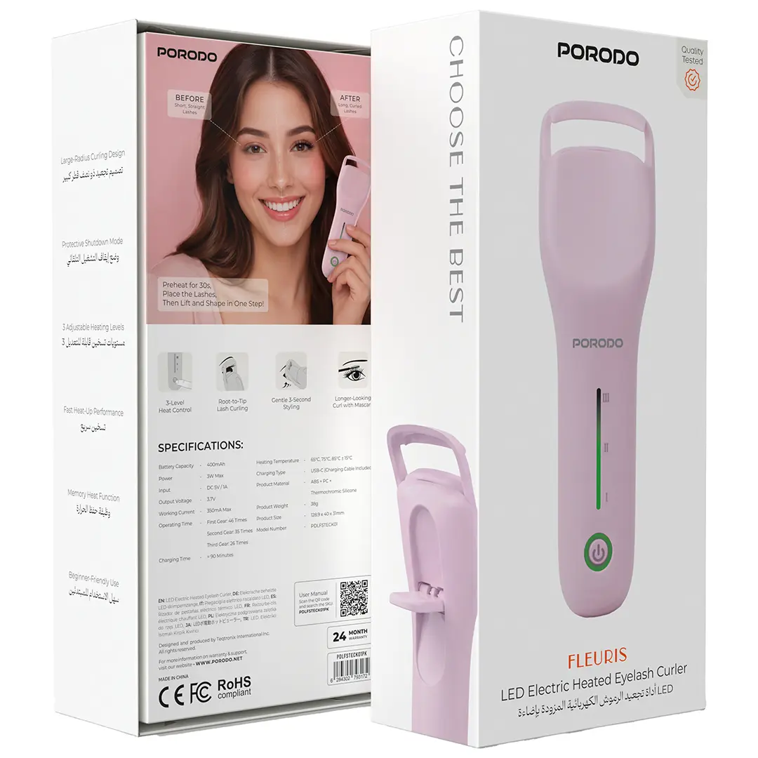 Porodo Liffestyle Rechargable Heated Eyelash Curler PDLFSTECK01PK