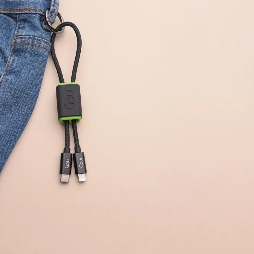 GOUI LOCK Lightning to USB-C Keychain Charging Cable – Portable Fast Charging Cable