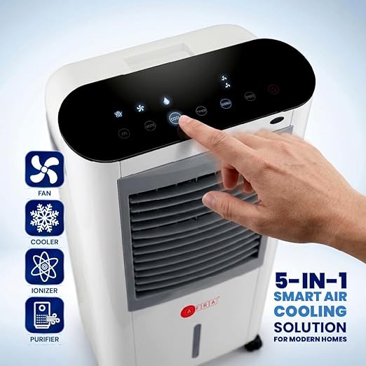AFRA 5 In 1 Air Cooler 160W 12L Capacity Wide Area Cooling & Circulation Swing Setting