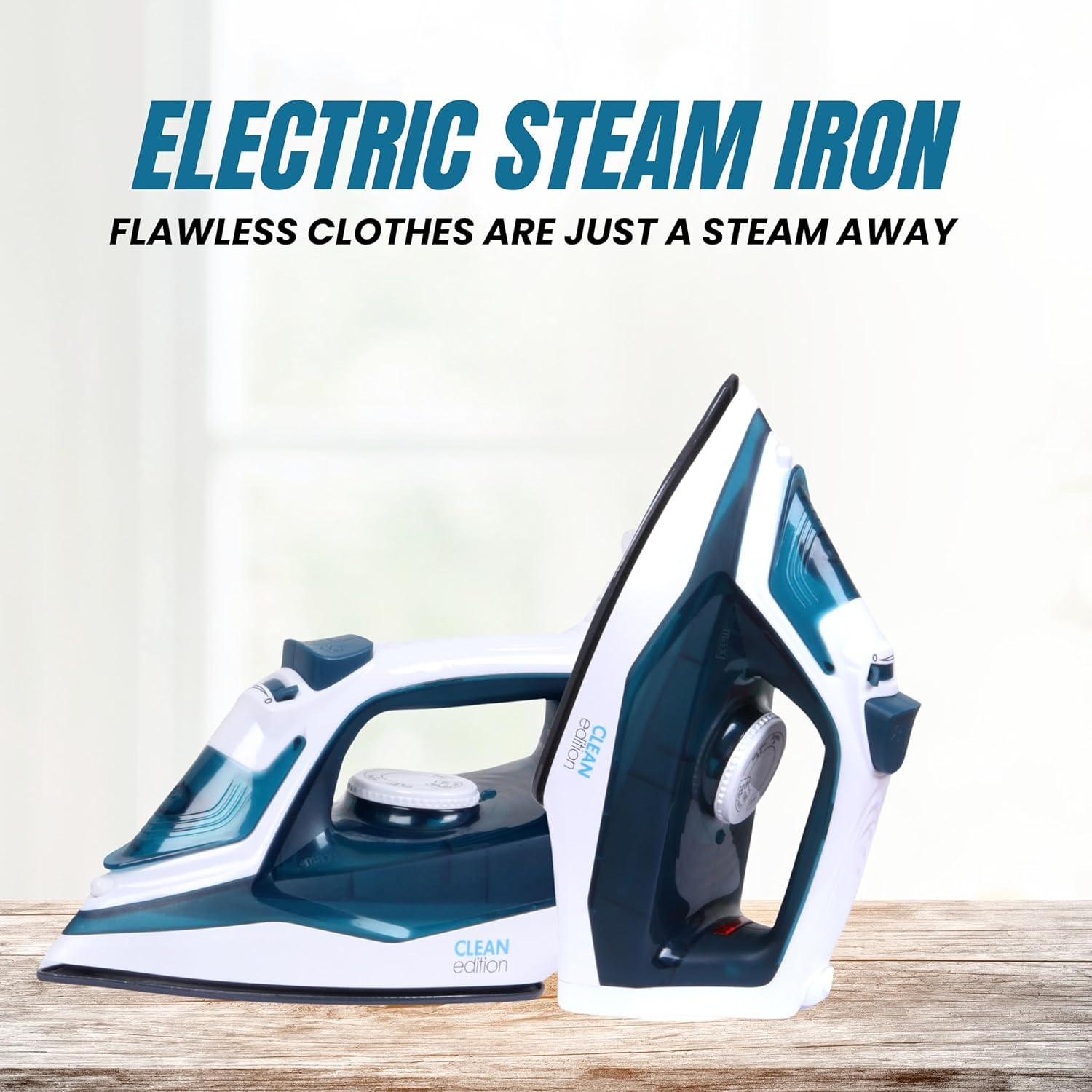 AFRA STEAM IRON 2200W WHT/BLU AF-2200IRBL