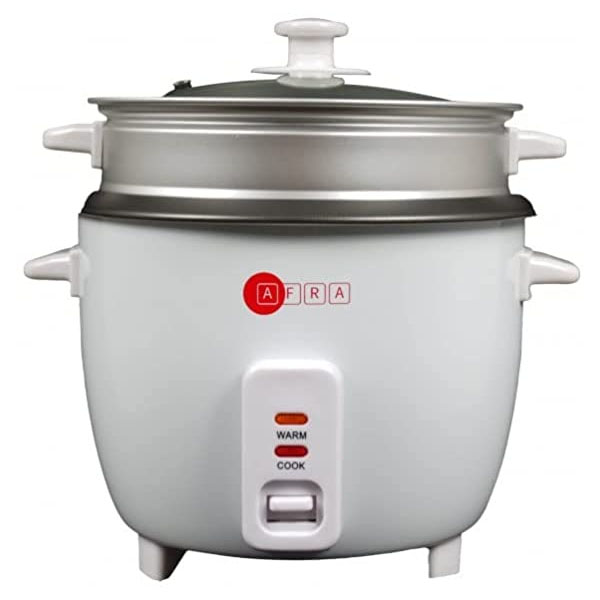 AFRA RICE COOKER 1.5L GLASS LID WHITE AF-1550RCWT