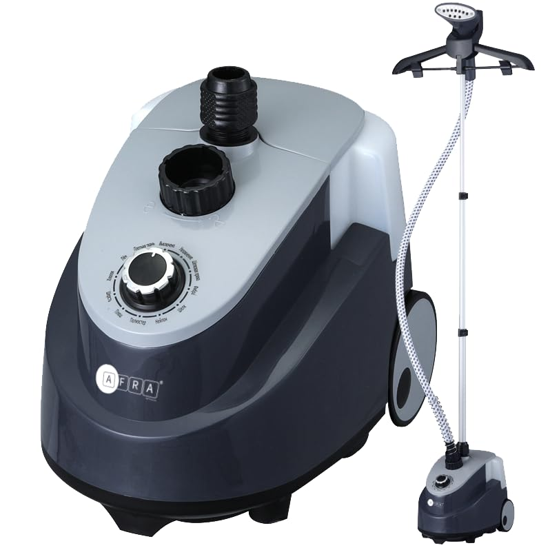 AFRA 1.6L GARMENT STEAMER WITH HANGER 1950W BLACK & GREY AF-1950GSGB