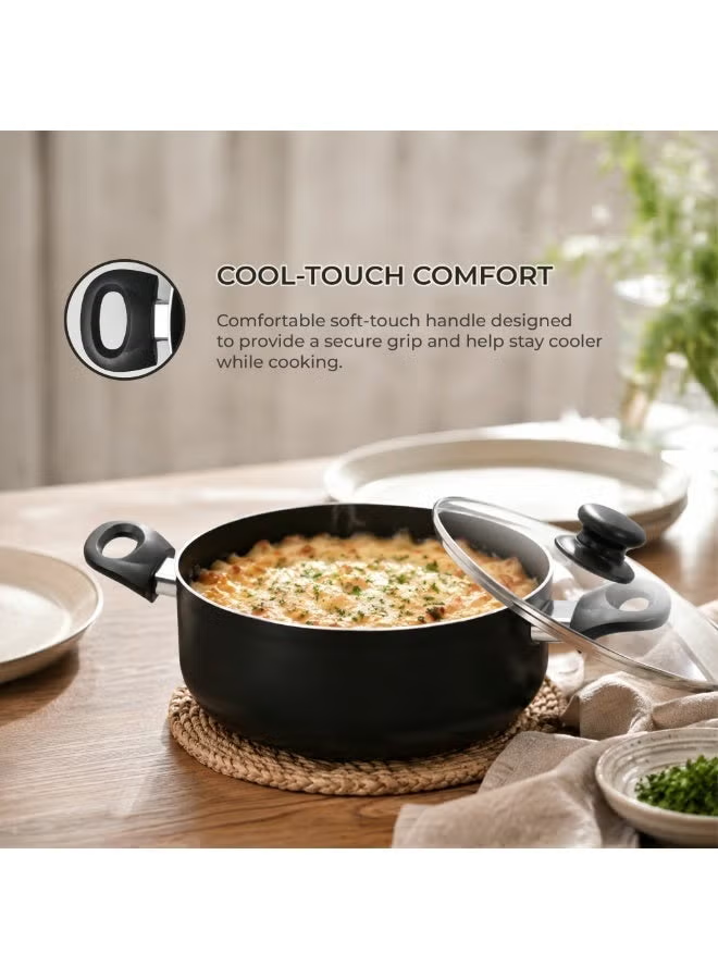 COOKLINE PRESSED ALUMINUM NONSTICK CASSEROLE 28 CM CL-1028PC