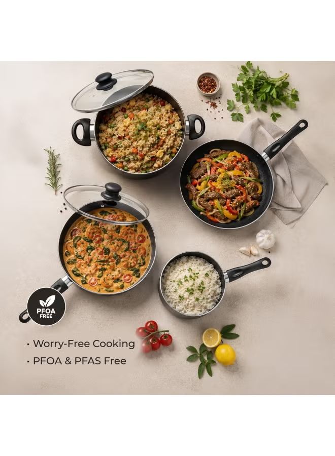 COOKLINE PRESSED ALUMINUM NONSTICK COOKWARE SET 8 PCS CL-1008PS