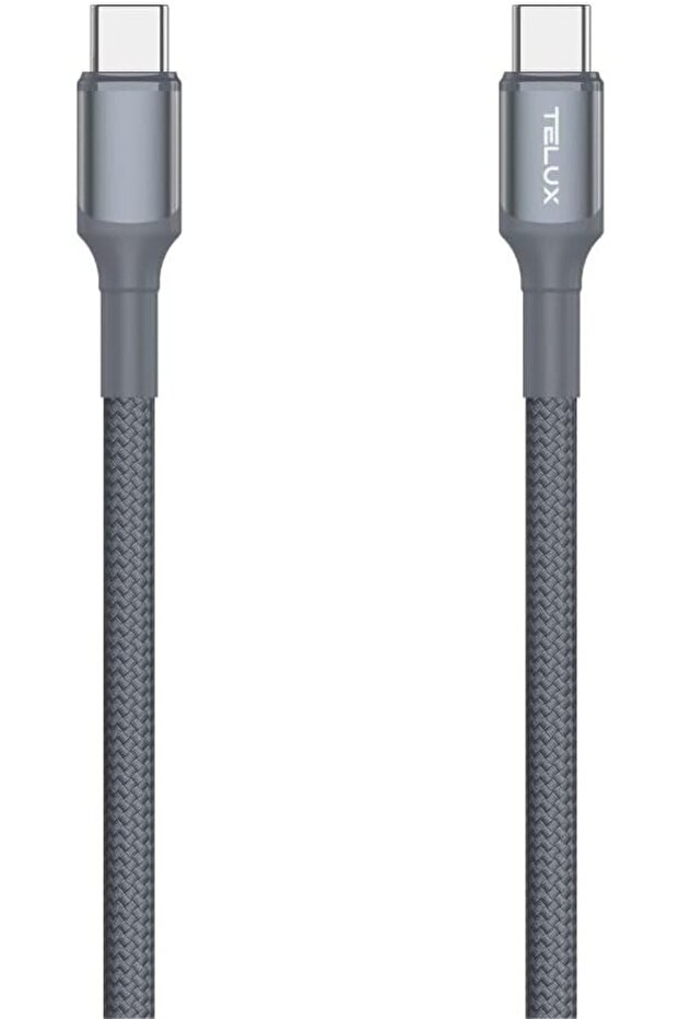 Telux FlexiX Nylon Braided C-C Cable 60W 1m