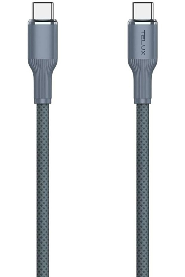 Telux SwiftX Nylon Braided C-C Cable 60W 1m Grey